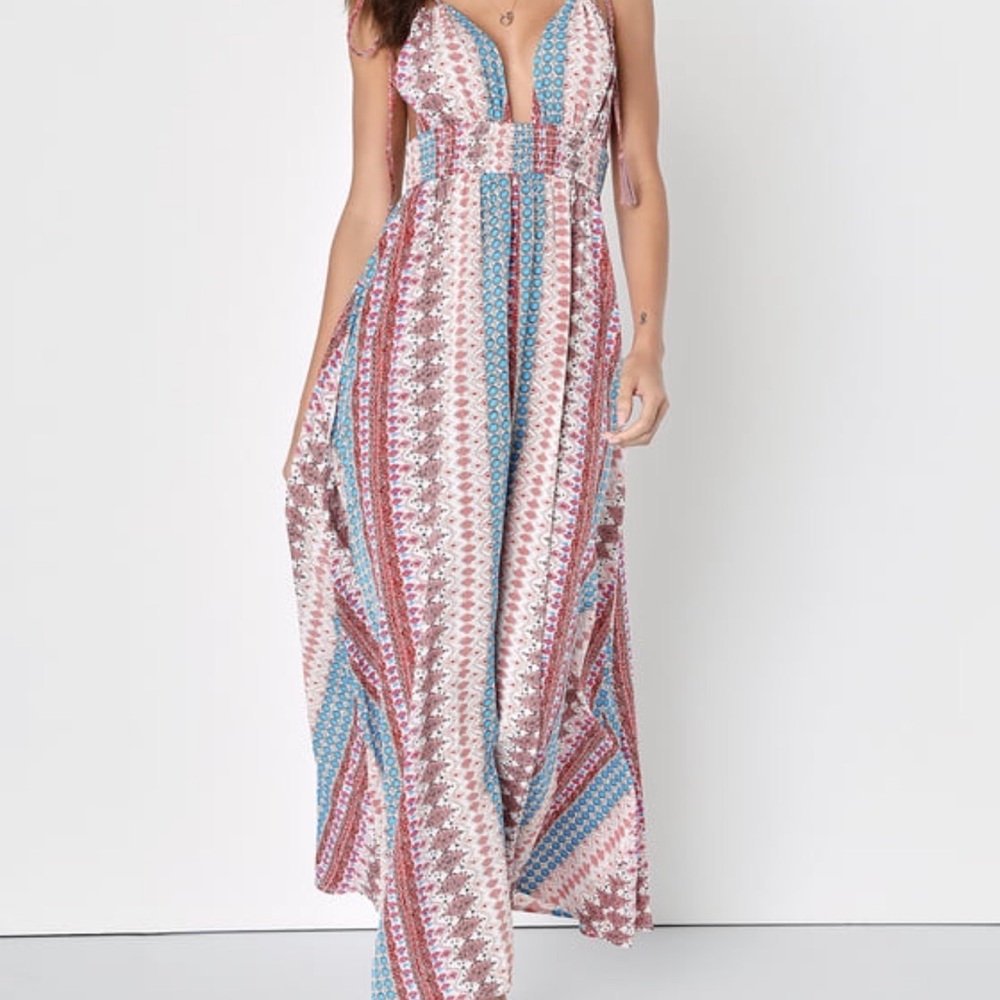 Elegant Multicolor Maxi Dress